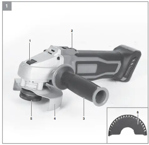 Einhell TE-AG 18-115 Q Li Cordless Angle Grinder-FIG2