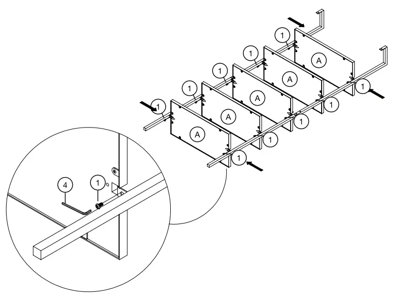 nathan james 65503 Theo Walnut Brown 5-Shelf Ladder Bookcase - fig 3