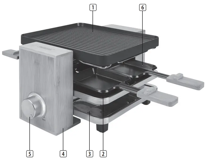 PRINCESS Raclette Pure 4 162950 - fig 1