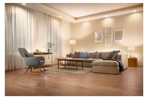 Soft warm white light