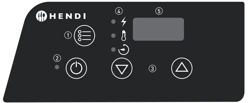HENDI Induction Cooker Model 1800 - The control panel