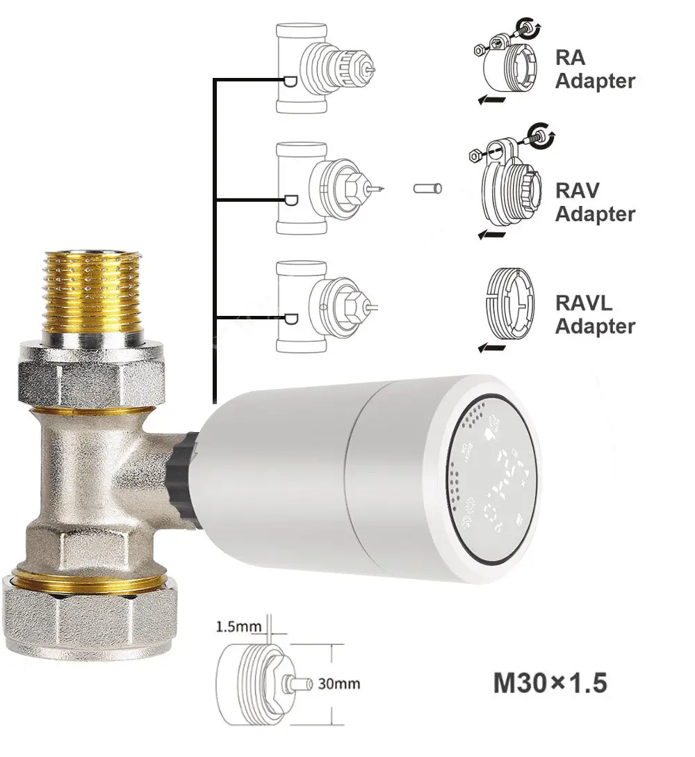 Immax Neo Lite Smart Thermostatic Head Zigbee - CONNECTOR COMPATIBILITY 1