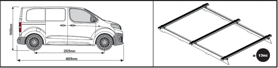 VAN-GUARD-VG337-3-L1H1-Peugeot-Expert-2016-on-ULTI-Roof-Bars-1400mm-fig- (5)