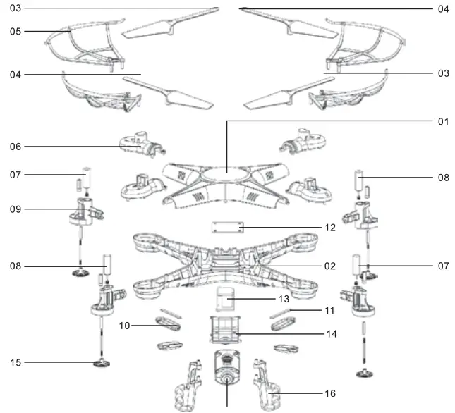 Quadrone I-Sight Quadcopter Drone - BREAKDOWN & DIAGRAM2