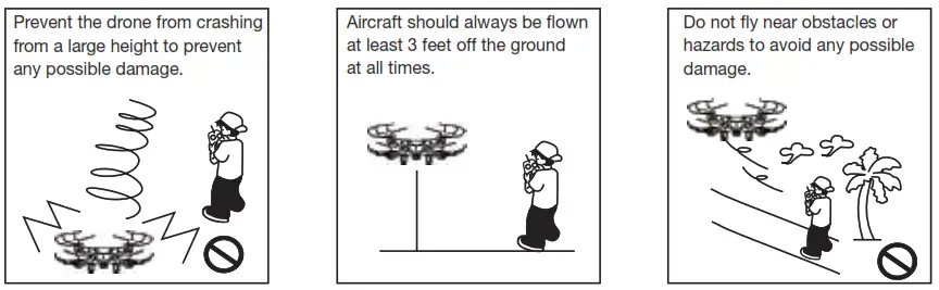 Quadrone I-Sight Quadcopter Drone - Cautions on controlling