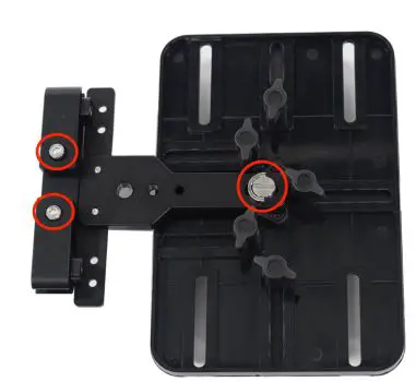 ikan PT4200-CVK Conversion Kit from Traditional to Tablet Teleprompter User Guiden - Connect the tablet holder to the extender with the D-ring