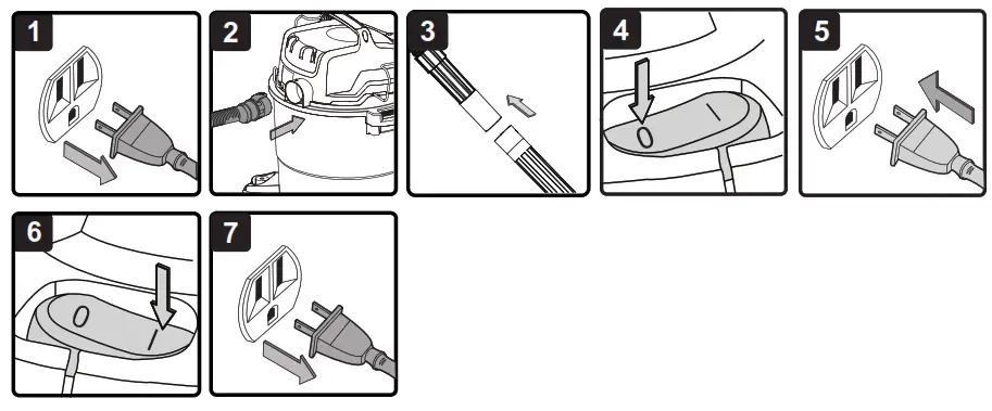 Vacmaster VJF912PF 0201 9-Gallon 4.5 Peak HP Wet Dry Vacuum - BLOWER OPERATION