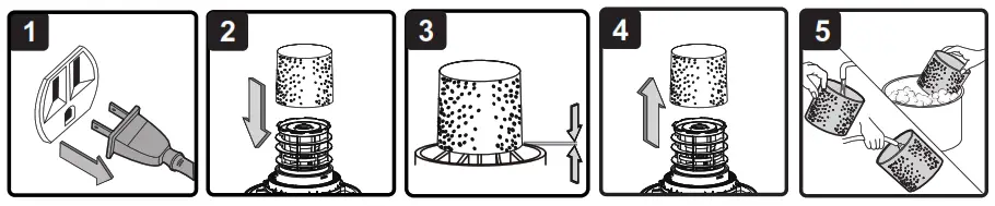 Vacmaster VJF912PF 0201 9-Gallon 4.5 Peak HP Wet Dry Vacuum - INSTALLING & CLEANING CARTRIDGE 1