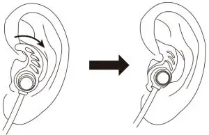 Avantree BTHS-NB16 Wireless Neckband Earphones. - Ear Fin Fitting