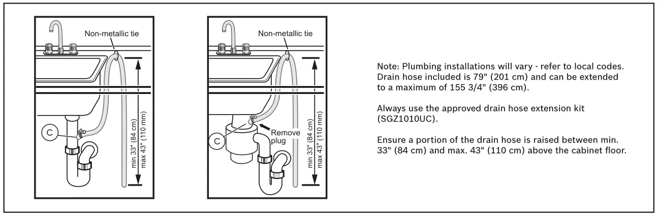 Bosch 24" Recessed Handle Dishwasher [SHEM78Z55N] Installation Details Image 3