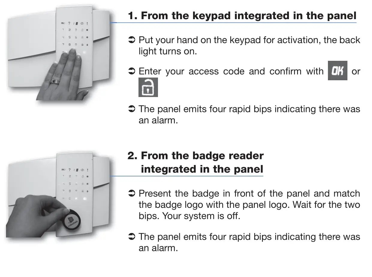 videofied XL200 XL Residential Panel with Integrated Keypad - Disarming your system after an alarm