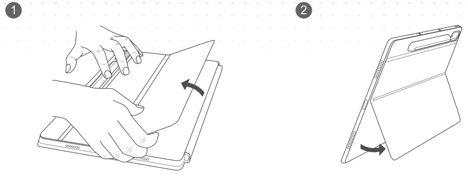 Lenovo TB-Q706Z Tab P12 Pro Tablet - Opening and adjusting the Kickstand