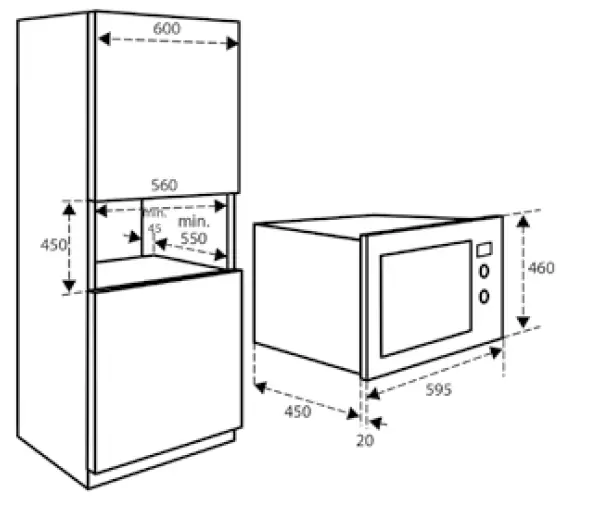 INVENTUM IMC6132F Built-in Microwave Oven-3