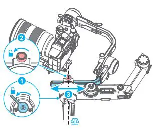 FeiyuTech Scorp Pro Detachable 3 Axis DSLR Mirrorless User Guide - Balancing the pan axis