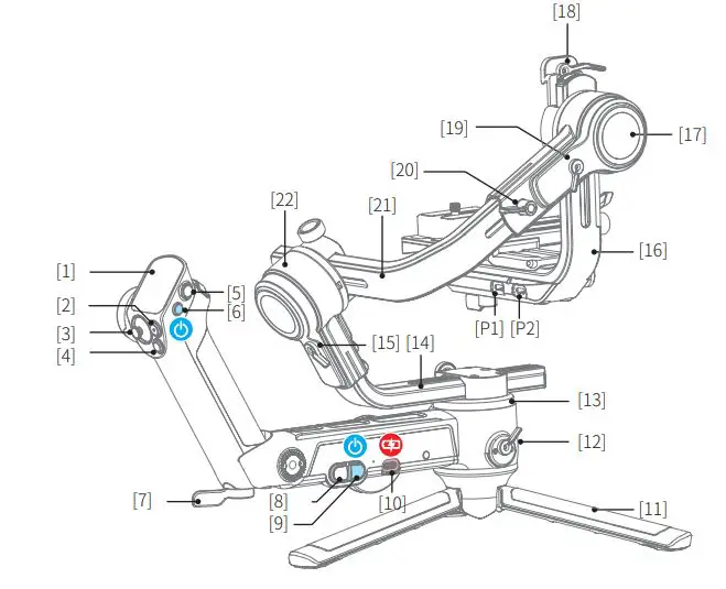 FeiyuTech Scorp Pro Detachable 3 Axis DSLR Mirrorless User Guide - Product Overview