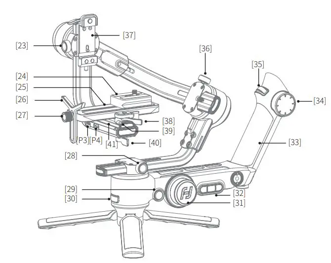 FeiyuTech Scorp Pro Detachable 3 Axis DSLR Mirrorless User Guide - Product Overview