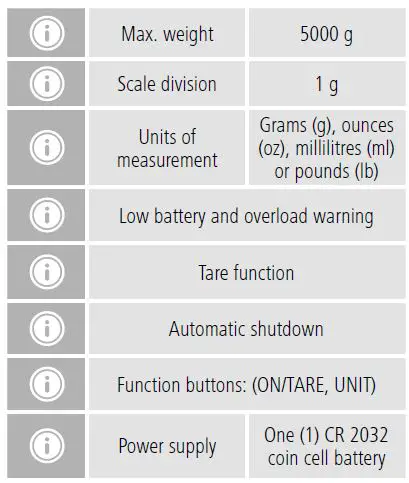 xavax 00106993 Milla Kitchen Scales 1