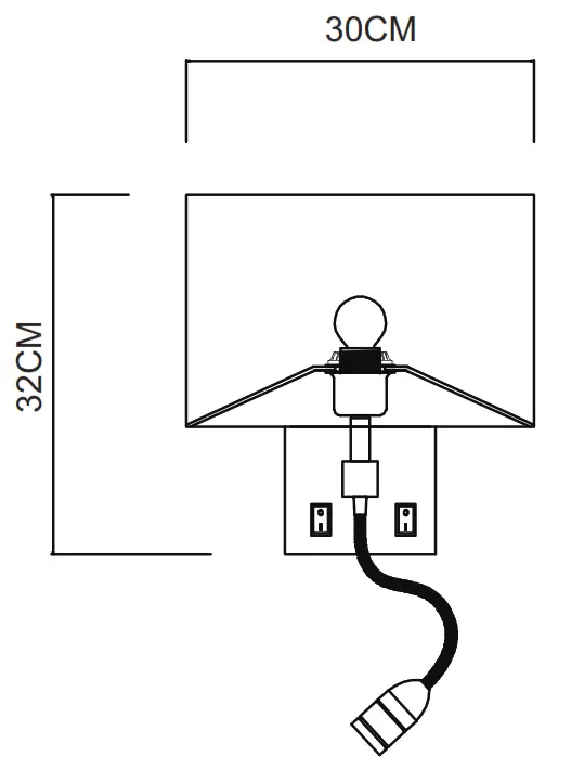 QAZQA Bergamo WL Satin Black- 30