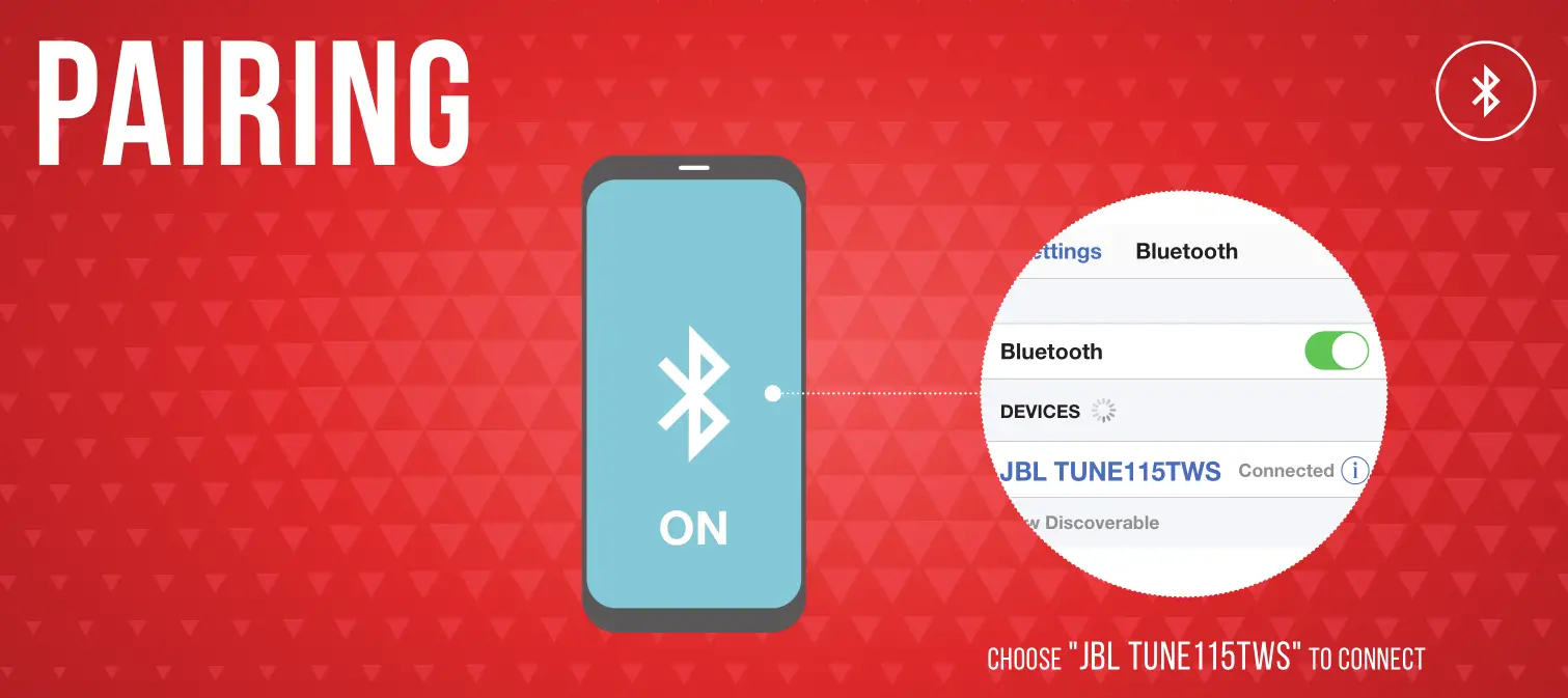 JBL TUNE 115TWS Pairing