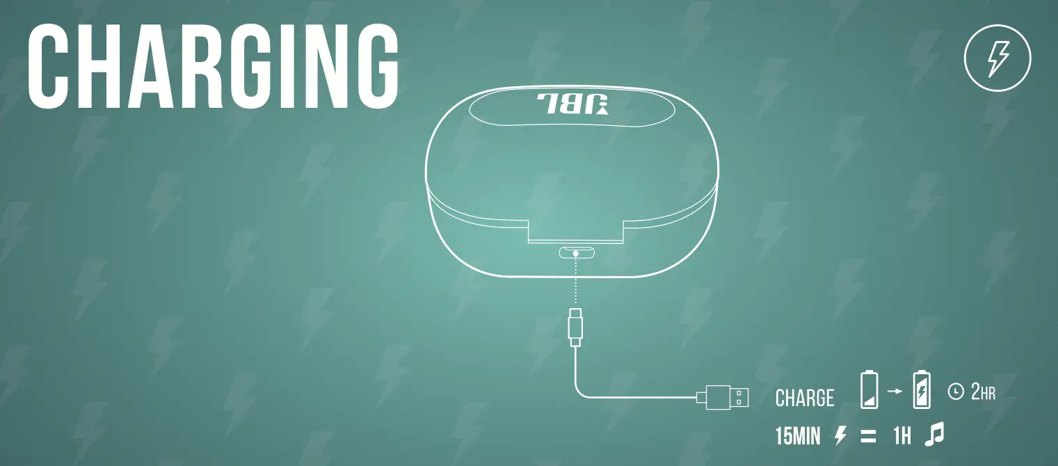 JBL TUNE 115TWS Charging
