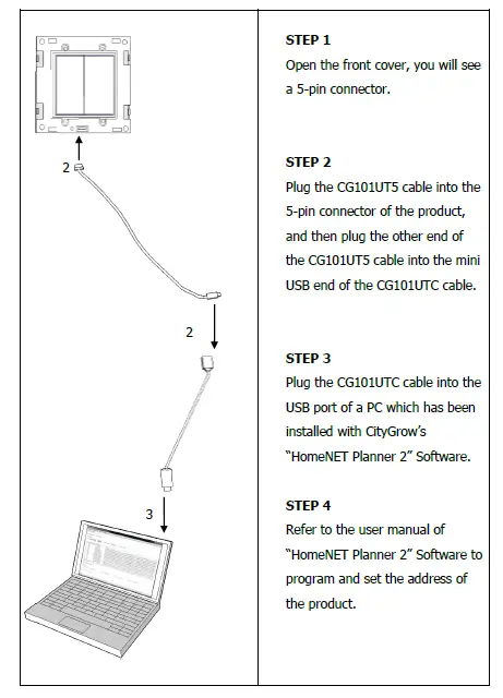CityGrow CG800H Series Zigbee Wireless Switch Control Plate fig 13