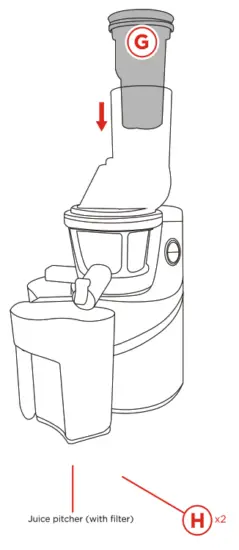 Empava EMPV BLDR01 Slow Juicer - funnel