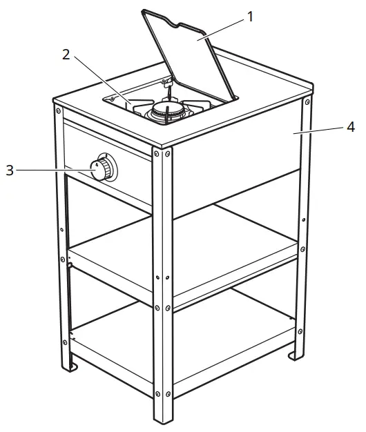 IKEA GRILLSKAR Side Burner Stainless Steel for Outdoor -