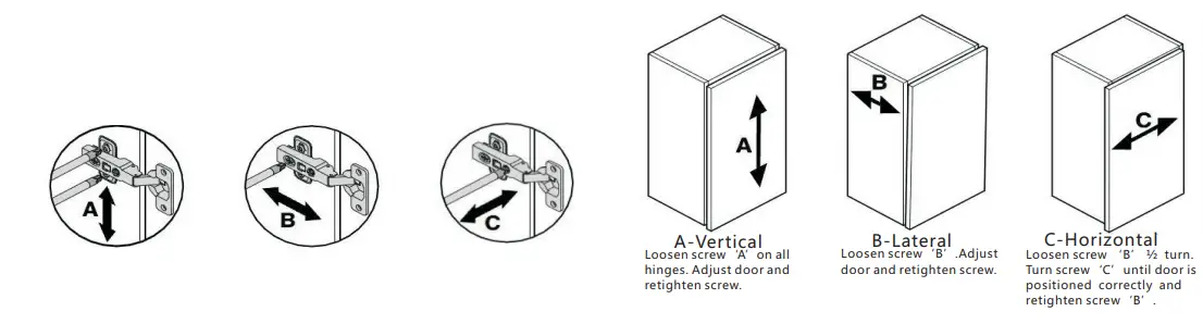 Furnitures Bathroom Furniture Hinge Adjustment