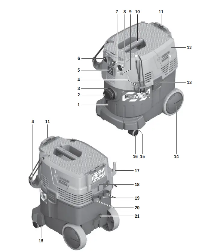BOSCH GAS 35 M AFC Professional Vacuum Cleaner-fig1