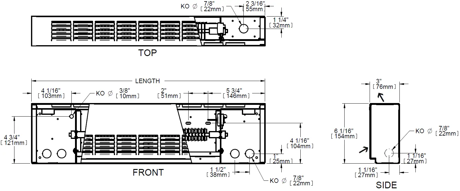 STELPRO SCAOC90SW Architectural Baseboard 01