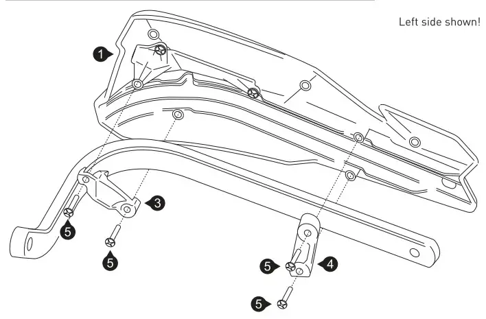 SW MOTECH HPR 00 220 24601 B Handguard Mounting Kit - Figure 6