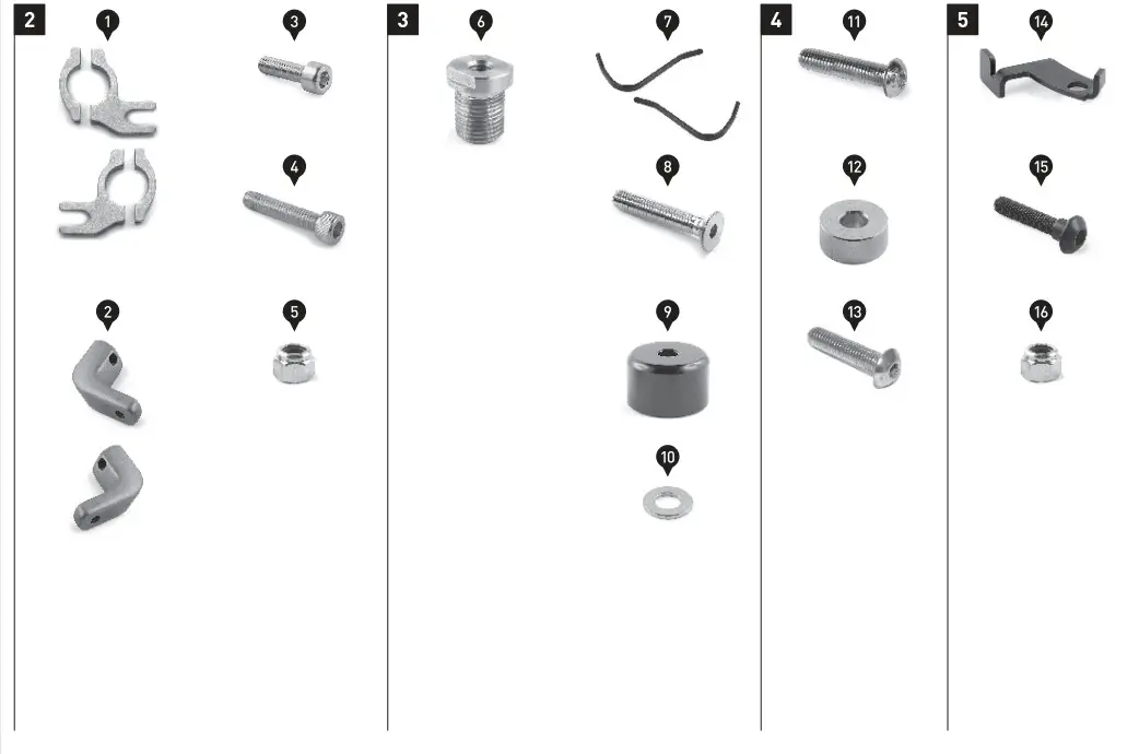 SW MOTECH HPR 00 220 24601 B Handguard Mounting Kit