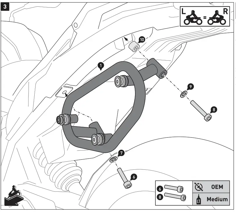 SW-MOTECH HTA.07 945 10000 SLC Left Side Carrier - fig 3