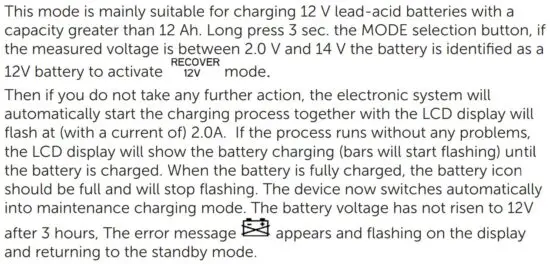 FIG 10 RECOVER 12V MODE