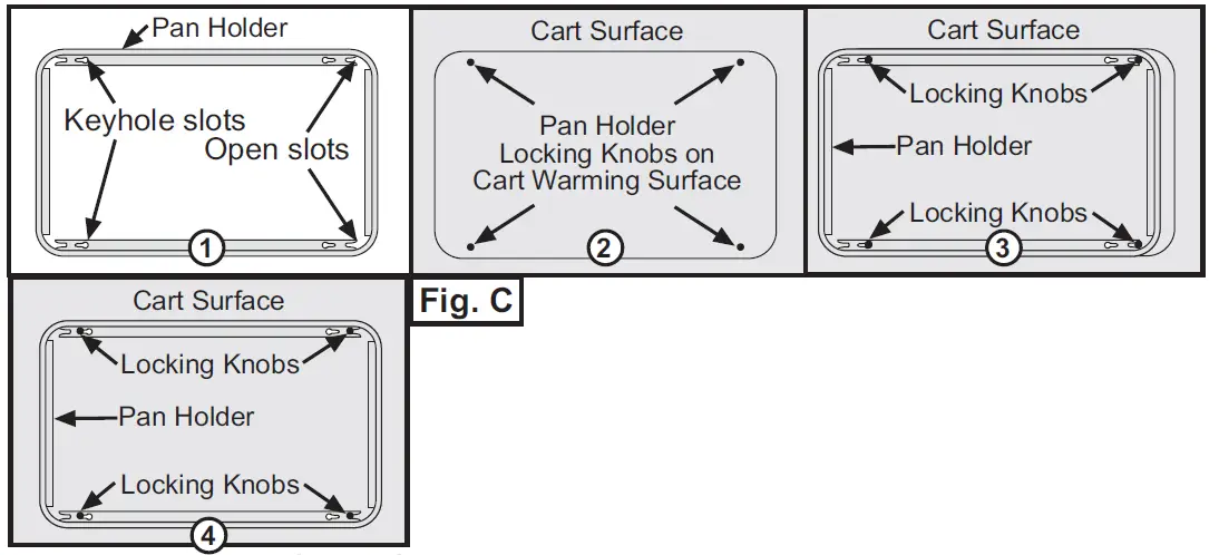 Cadco CBC-GG-B2-L1 Chestnut MobileServ Standard 2 Bay Grab and Go Mobile Merchandising Cart-10