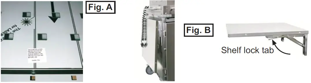 Cadco CBC-GG-B2-L1 Chestnut MobileServ Standard 2 Bay Grab and Go Mobile Merchandising Cart-9