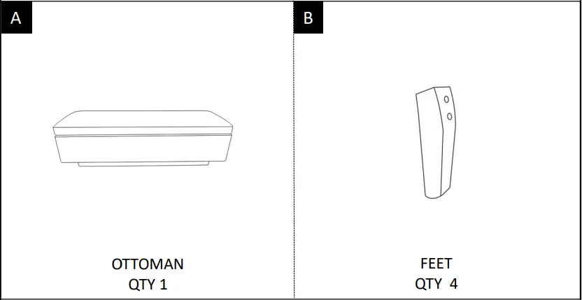 SIMPLi HOME AXCOT267SR BV Small Rectangular Storage Ottoman - FIG 1