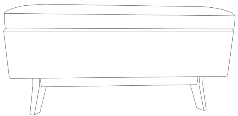 SIMPLi HOME AXCOT267SR BV Small Rectangular Storage Ottoman