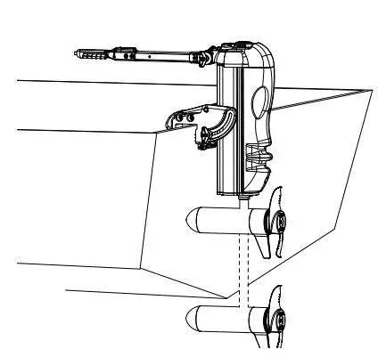 MINN KOTA Vantage 80 Transom Mount Trolling Motor User Manual - ADJUSTING THE DEPTH OF THE MOTOR