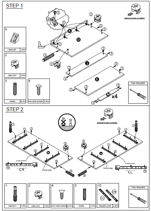 Furinno-19155H-Lucca-Simple-Design 4-Drawer-Dresse-4
