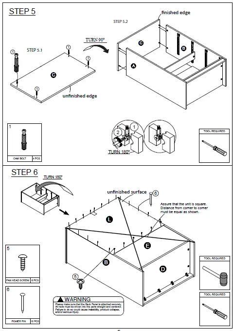 Furinno-19155H-Lucca-Simple-Design 4-Drawer-Dresse-6