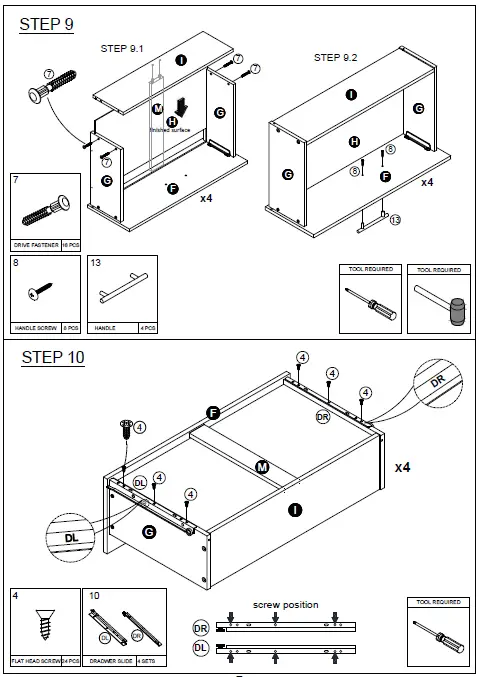 Furinno-19155H-Lucca-Simple-Design 4-Drawer-Dresse-8