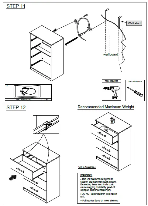 Furinno-19155H-Lucca-Simple-Design 4-Drawer-Dresse-9