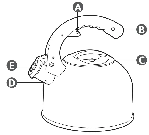 amazon basics B08B9H8MH7 Stainless Steel Tea Kettle - fig 1