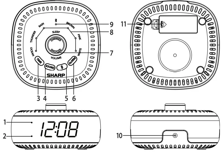 SHARP-SPC276-Digital-Alarm-Clock-fig-1