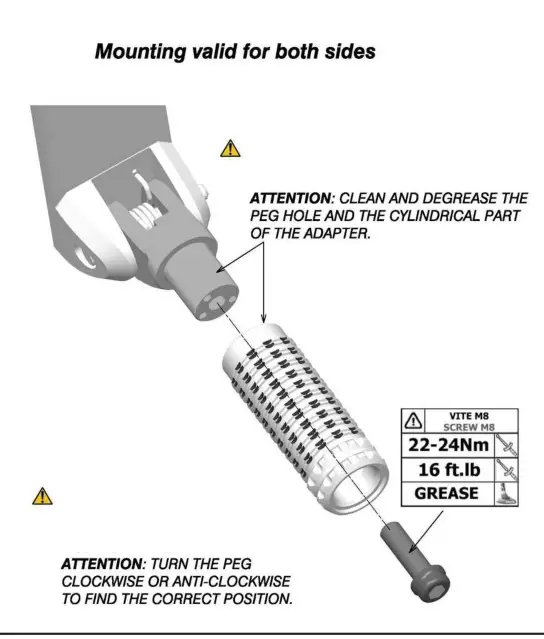 rizoma Rider Passenger Peg Mounting Kit - fig7