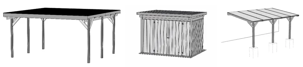 weka Flat Roof Double Carport