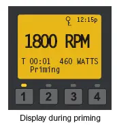 Display during priming
