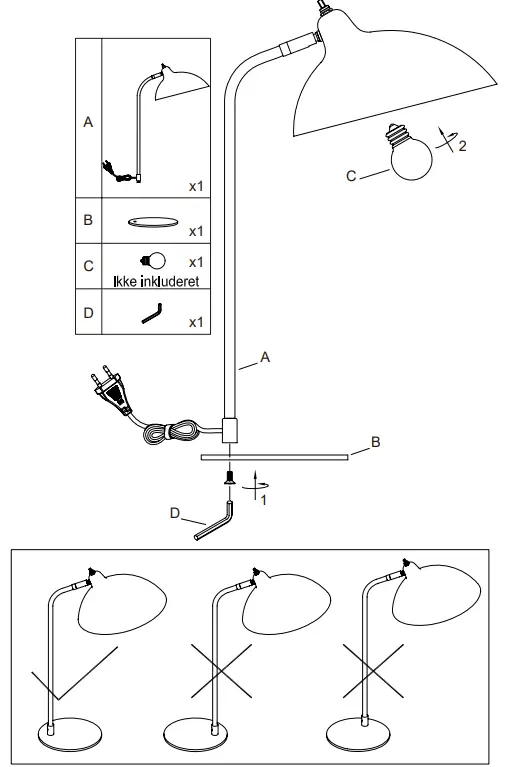 Table Lamp Instructions