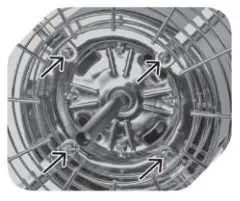 Goldair GCTP340 45cm High Velocity Tripod Fan motor shaft